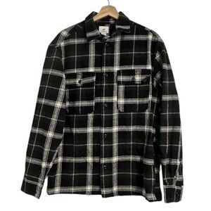 H&M Relaxed Fit Coupe Decontractee Jacket Button Up Green Size SMALL